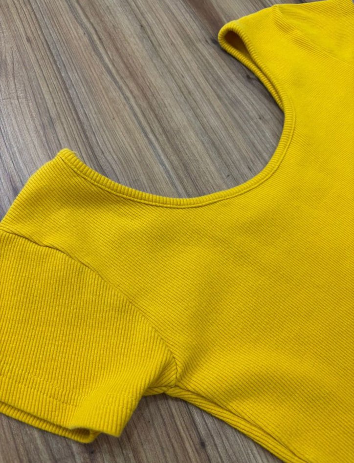 Bershka Sarı Kadın Mini Crop - Görsel 2