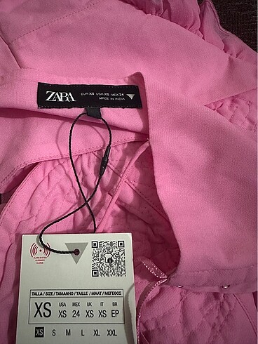 xs Beden pembe Renk ZARA VOLANLI KALP ŞEKLİNDE CROP TOP