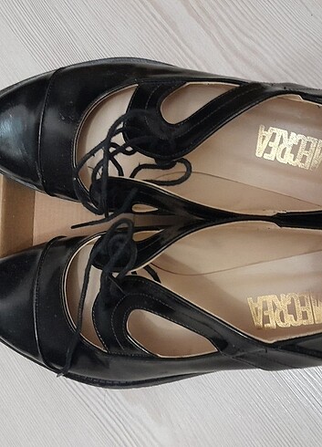 39 Beden siyah Renk Mecrea Kadın Rugan Ayakkabı