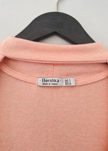 Bershka Pembe Yarım Kollu Salaş Kadın Tişört - Görsel 2