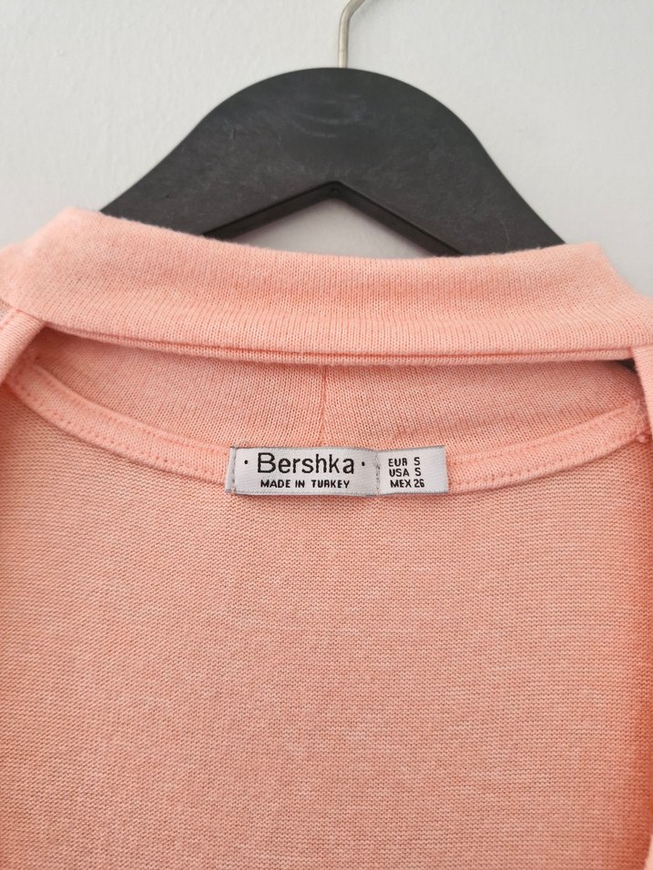 Bershka Pembe Yarım Kollu Salaş Kadın Tişört - Görsel 2
