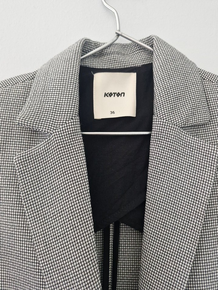 Koton Gri Desenli Blazer Ceket - Görsel 2