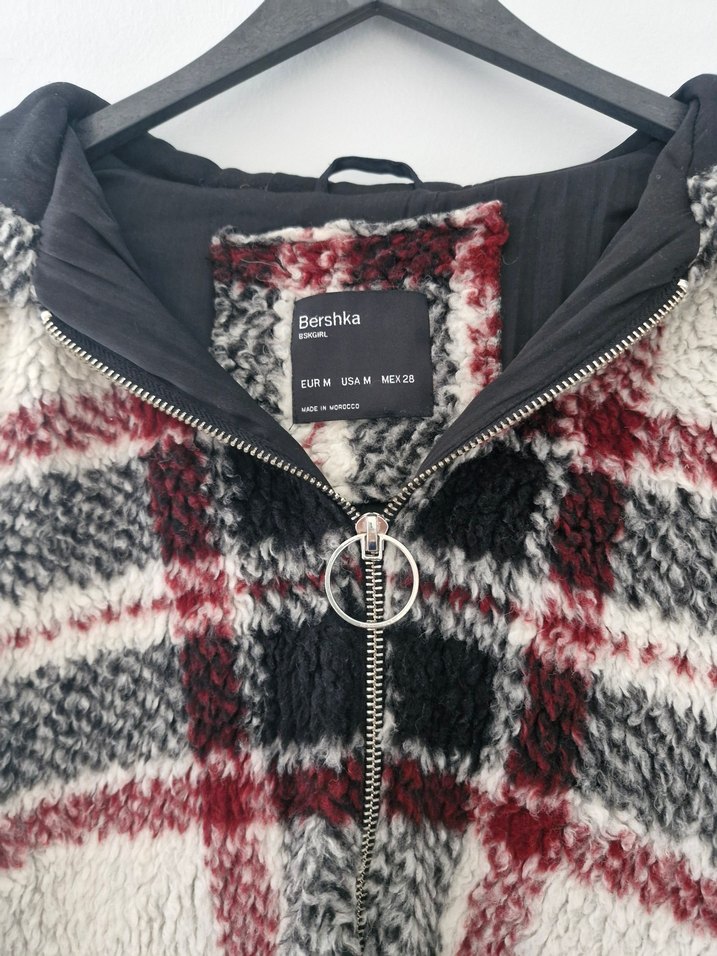 Bershka Kapşonlu Peluş Ceket - Görsel 2
