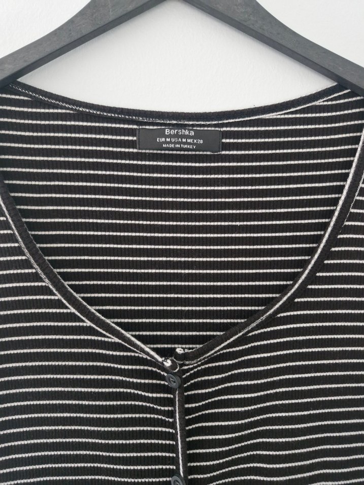 Bershka Çizgili Triko Elbise - Görsel 2