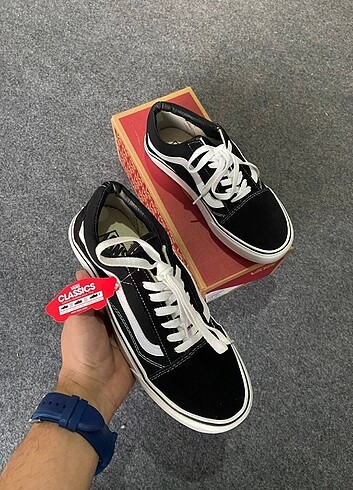 38 Beden VAND OLD SKOOL BLACK 36-37-38-39-40-41-42-43-44-45 TAM KALIP İ