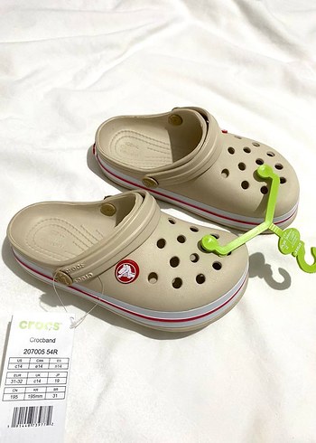 30 Beden Crocs Kız Platform Topuklu Beyaz Terlik