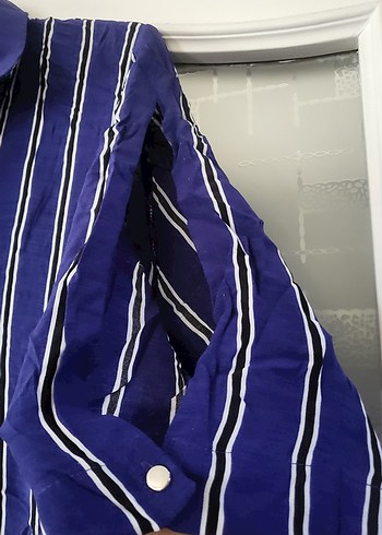 l Beden mavi Renk ZARA MARKA GÖMLEK ELBISE