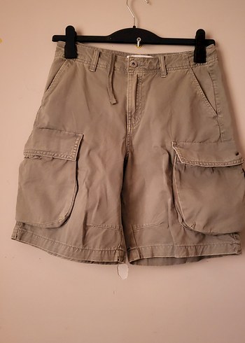 PULL&BEAR MARKA Bej Bol Kesim Kargo Şort