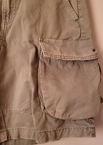 Pull and Bear PULL&BEAR MARKA Bej Bol Kesim Kargo Şort