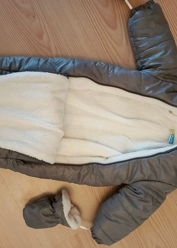 Gri Erkek Bebek Kürklü Kozmonot Tulum SATILDI - Görsel 4