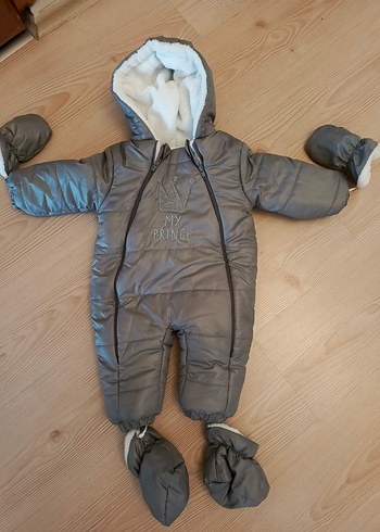 Gri Erkek Bebek Kürklü Kozmonot Tulum SATILDI - Görsel 2