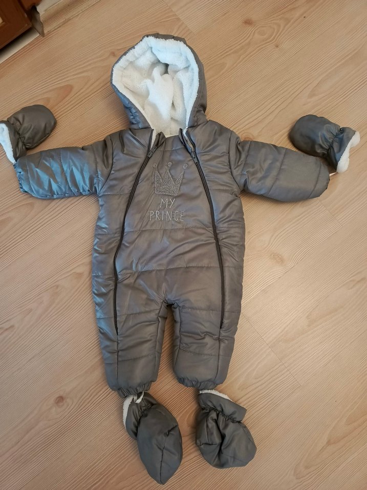 Gri Erkek Bebek Kürklü Kozmonot Tulum SATILDI - Görsel 2