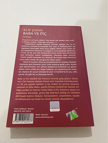 ELİF ŞAFAK BABA VE PİÇ