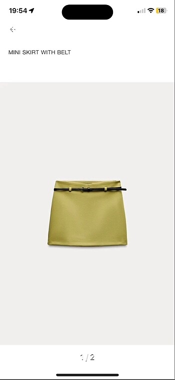 Zara Kemerli Mini Etek