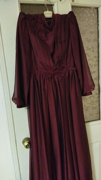 38 Beden bordo Renk Abiye 