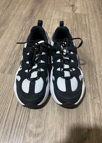 38 Beden siyah Renk Kadın nike Siyah Beyaz Platform Spor Ayakkabı