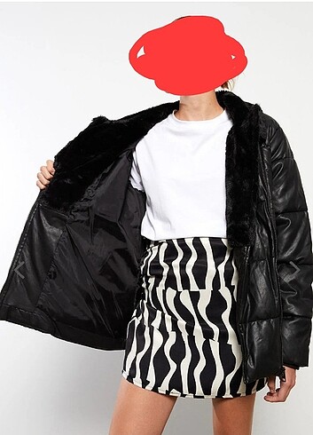 Kadın kürklü deri mont - Görsel 2