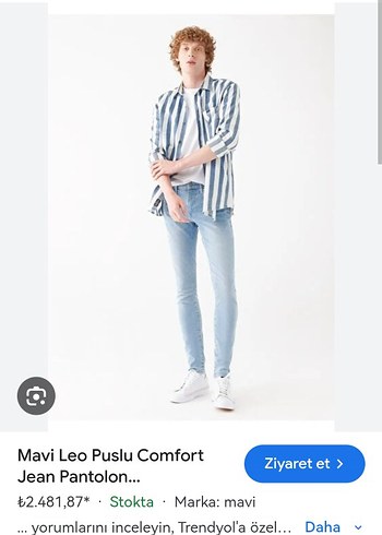 Mavi Leo Puslu Comfort Jean Pantolon