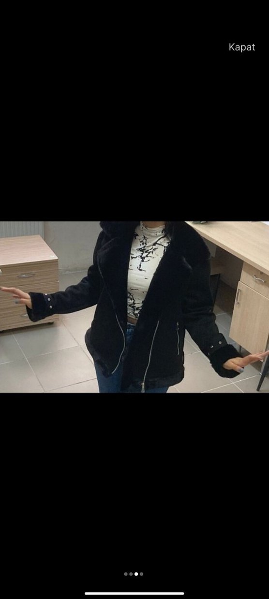 Siyah Kürklü Süet  Ceket - Görsel 3