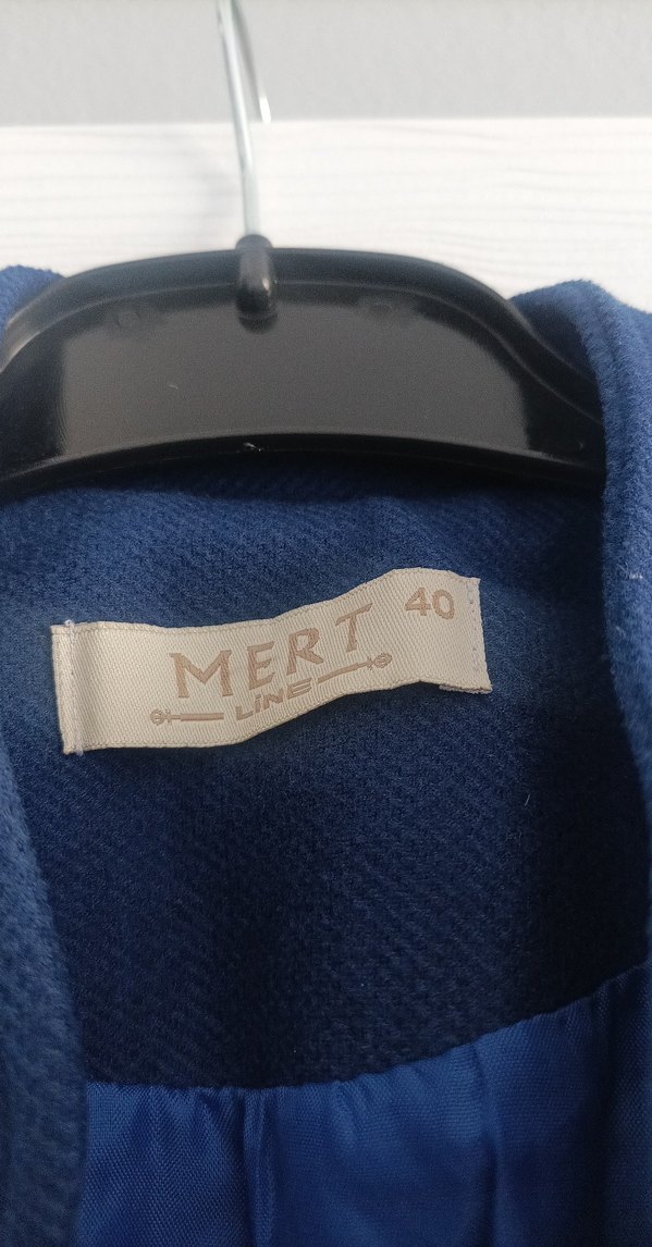 Düğmeli Lacivert Kadın Uzun Boy Kaban - Görsel 3