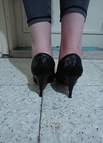 38 Beden siyah Renk Siyah topuklu ayakkabı 