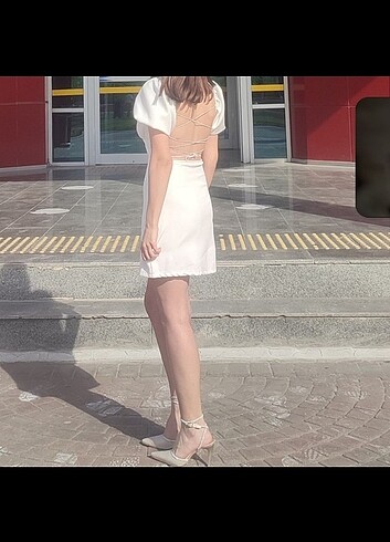 xs Beden Günlük beyaz elbise