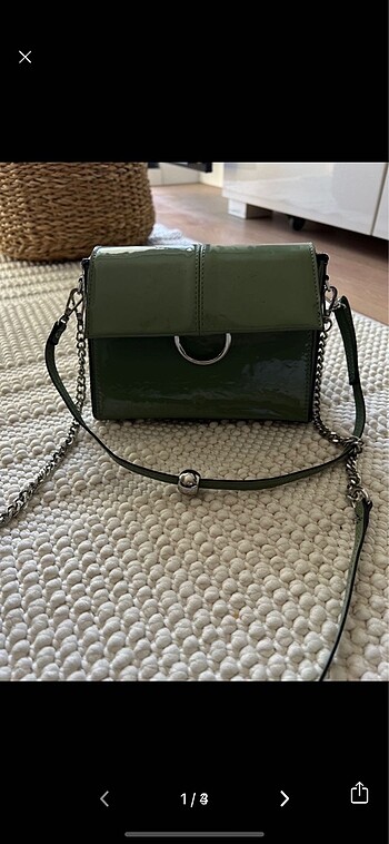 Zara yeşil çanta