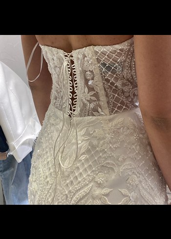 Haute couture işli balık model gelinlik - Görsel 6