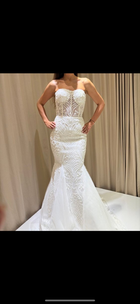 Haute couture işli balık model gelinlik - Görsel 5