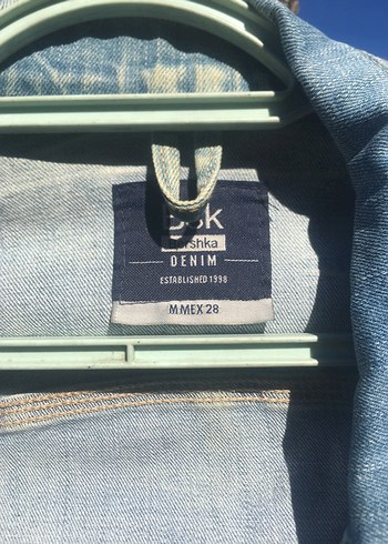 Düğmeli Kadın Mavi Kot Ceket - Görsel 5