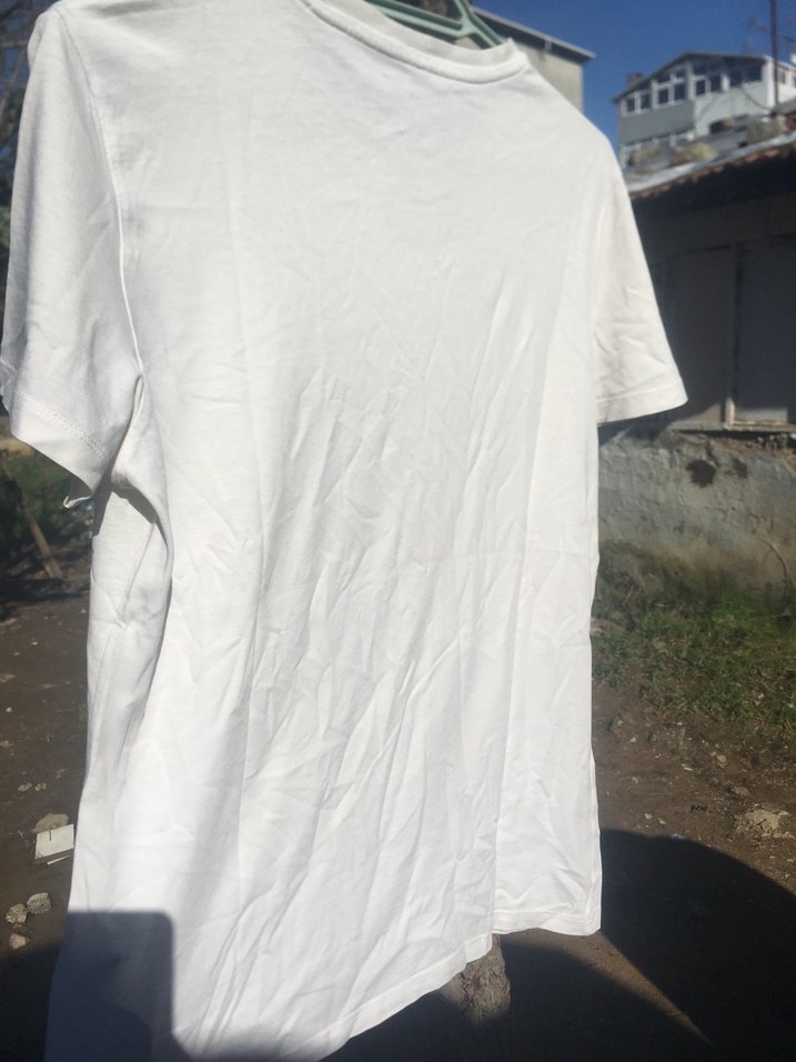 Beyaz Baskılı Erkek Tişört - Görsel 4