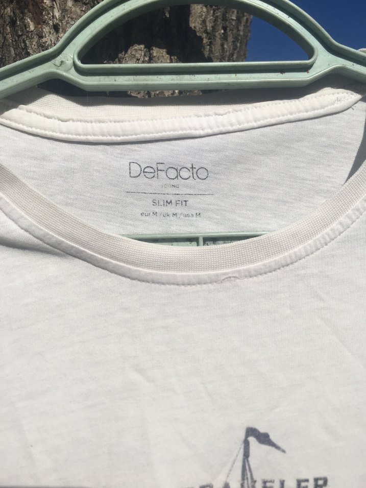 Beyaz Baskılı Erkek Tişört - Görsel 3