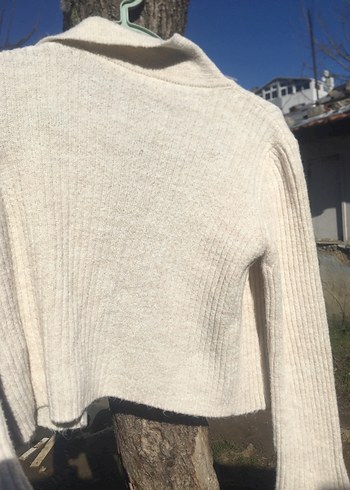 Bej Örgü Midi Hırka - Görsel 4