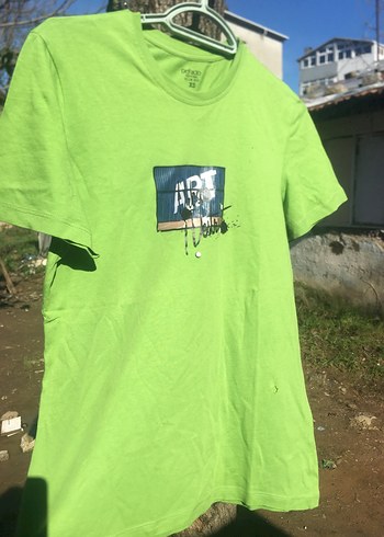 Yeşil Baskılı Erkek Tişört - Görsel 5