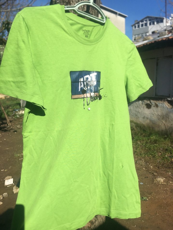 Yeşil Baskılı Erkek Tişört - Görsel 5