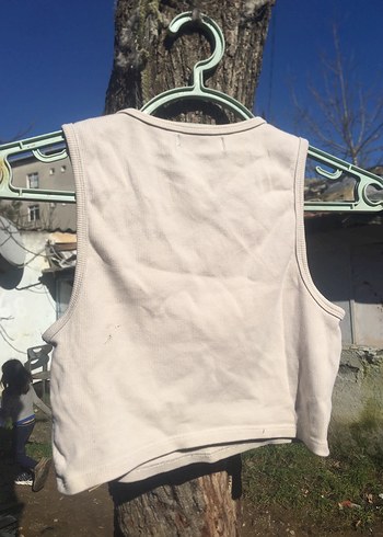 Bershka Beyaz Kadın İnce Crop Atlet - Görsel 8