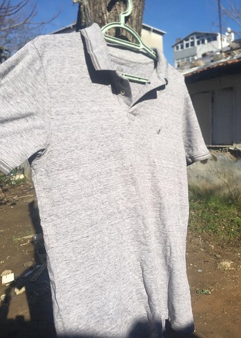 Gri Erkek Polo Tişört Kısa Kollu - Görsel 6