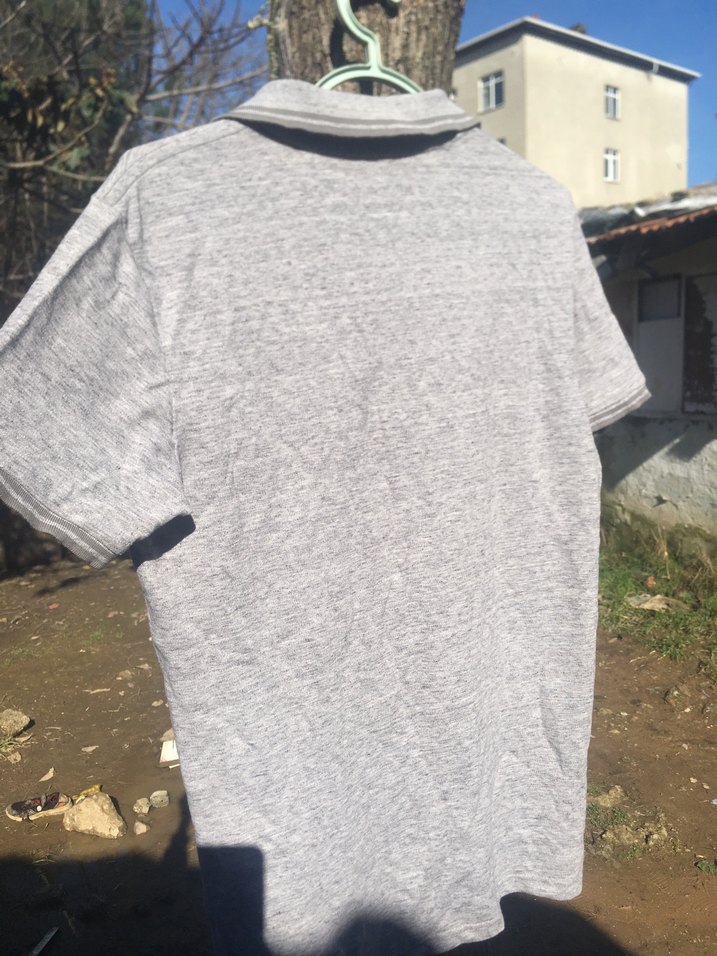 Gri Erkek Polo Tişört Kısa Kollu - Görsel 4