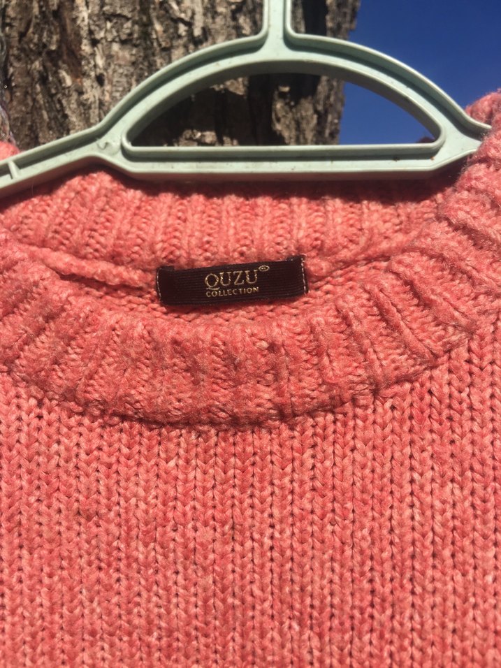 Rahat Kesim Renk Bloklu Kadın Triko Kazak - Görsel 3