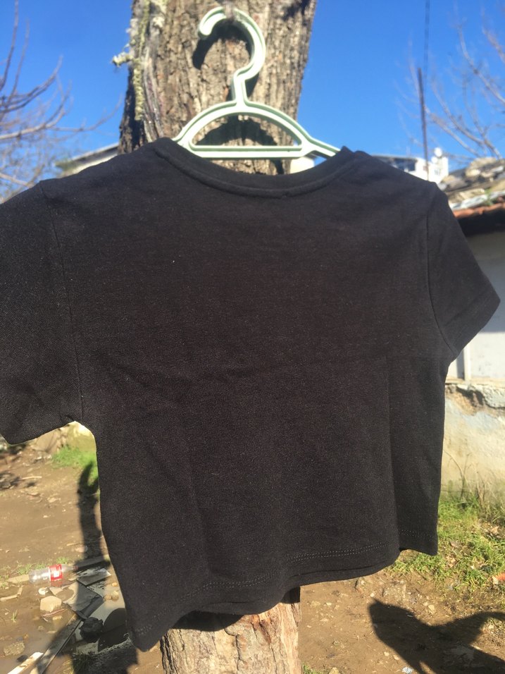 Siyah Kısa Kollu Tişört - Görsel 5