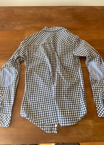 H&M Kadın lacivert Kareli Pamuklu Gömlek