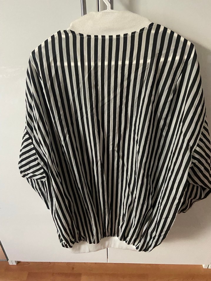 Çizgili Rahat yagmurluk - Görsel 5