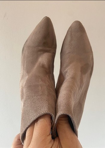 Nine West Bej vizon Süet Topuklu Kadın Bot