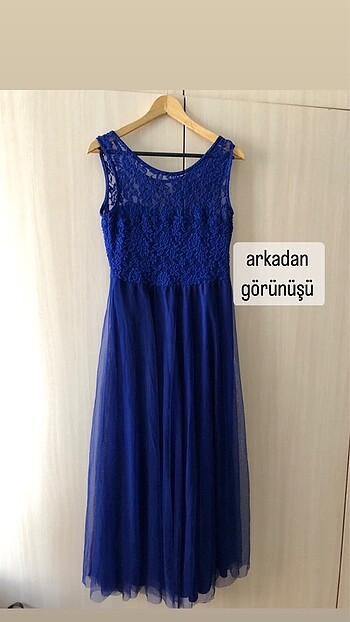 Diğer Gece mavisi lacivert uzun tül abiye