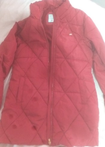 Kırmızı Fermuarlı Kadın Kışlık Mont yer istanbul Avrupa yakasi - Görsel 2