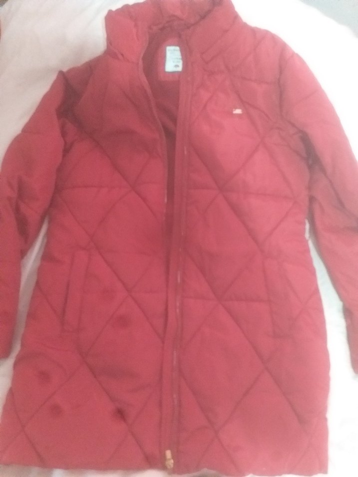 Kırmızı Fermuarlı Kadın Kışlık Mont yer istanbul Avrupa yakasi - Görsel 2