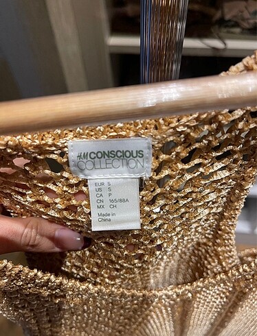 s Beden altın Renk Gold file üst