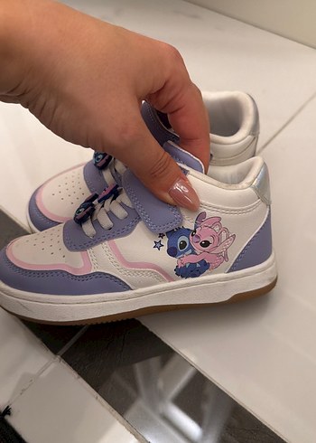 Kız Çocuk Mor Cırtlı Spor Ayakkabı - Görsel 3