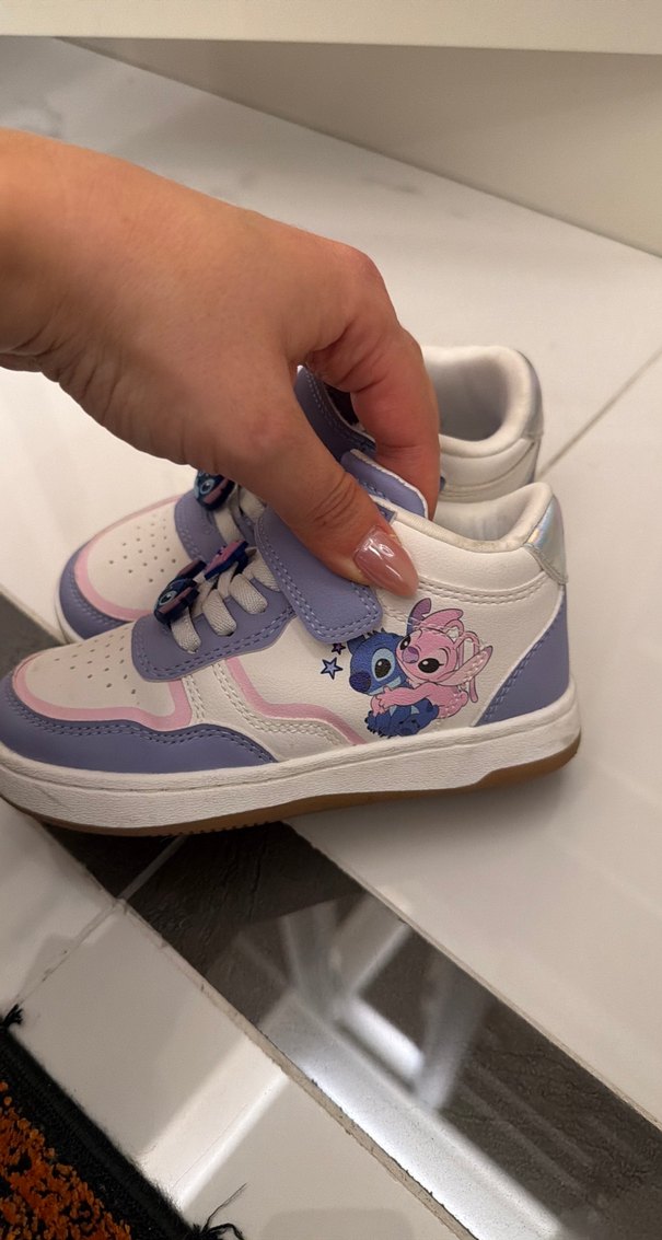 Kız Çocuk Mor Cırtlı Spor Ayakkabı - Görsel 3