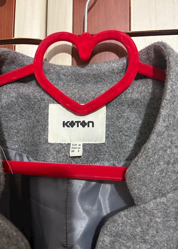 Gri Uzun Kadın Kaban - Görsel 2